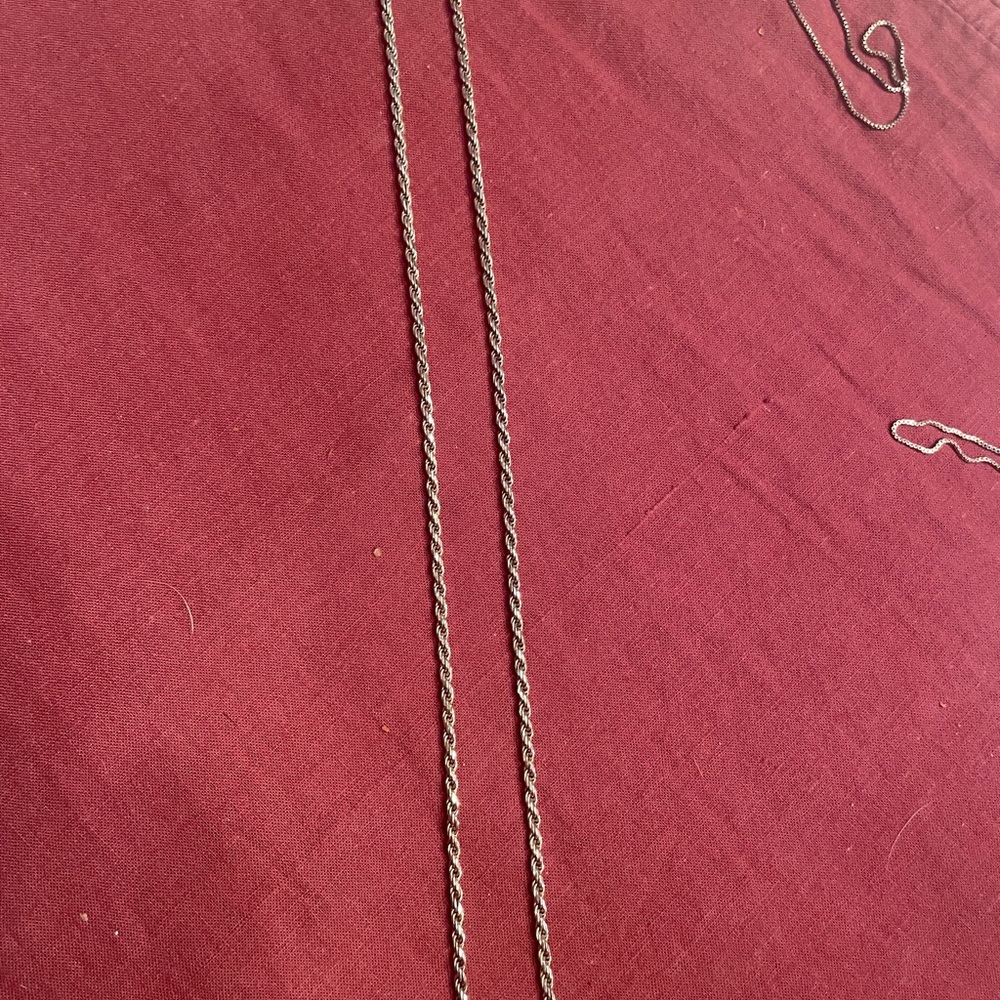 20” Sterling silver rope necklace